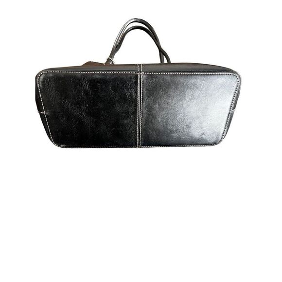 FOSSIL Black Leather Shoulder Purse Handbag - Picture 5 of 13